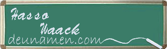 Hasso Waack Visitenkarte